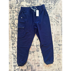 NWT Women's FIGS Navy Technical Collection Jogger Scrub Pants L
